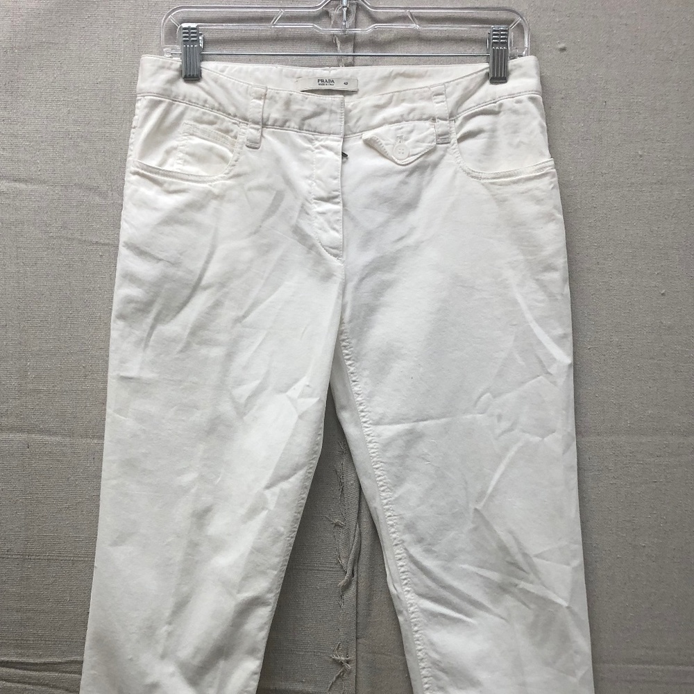 White Prada pants
